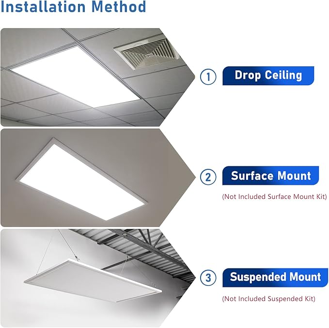 CycevSun 6-Pack 2x4 LED Flat Panel Light Drop Ceiling 0-10V Dimmable, 30/40/50W - Image 7