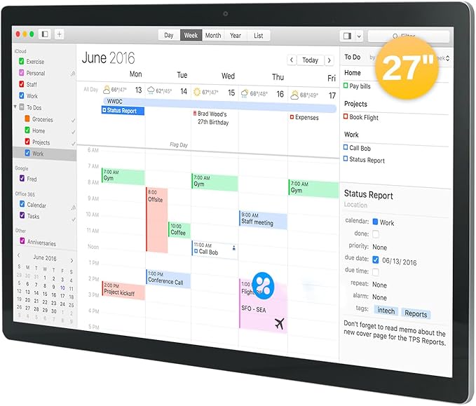 Large Touchscreen Monitor Digital Electronic Calendar, Downloadable APP - Image 9