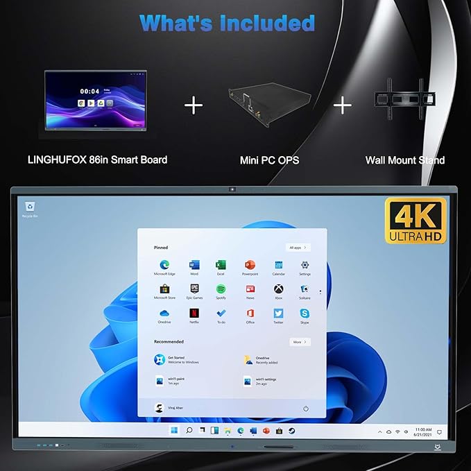 LINGHUFOX Smart Board, 86” Digital whiteboard - Image 7