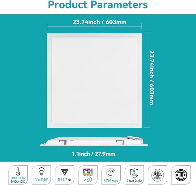 VocgoUU 2x2 LED Flat Panel Light - Image 7