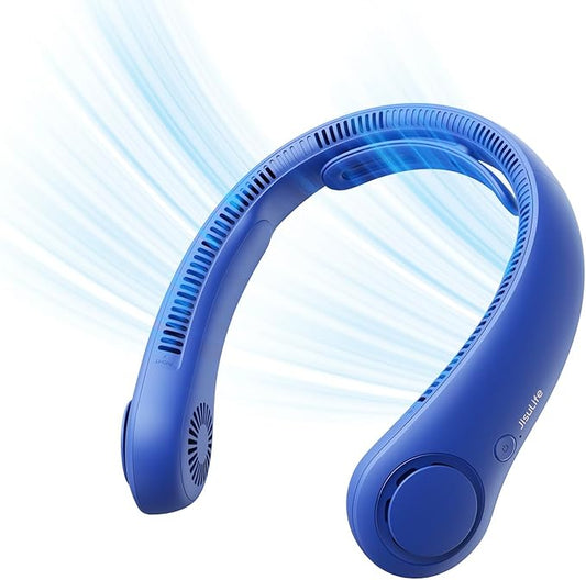 JISULIFE Portable Neck Fan Upgraded, Neckbrace Personal Hands Free, 5 Speed by LivechillStaycool