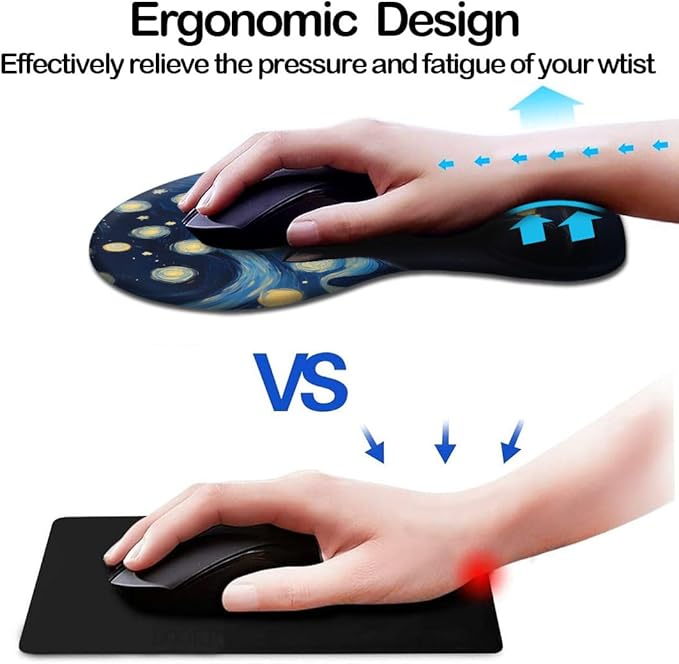 Ergonomic Mouse Pad with Wrist Support, Mouse Pad with Wrist Rest and Coaster - Image 2