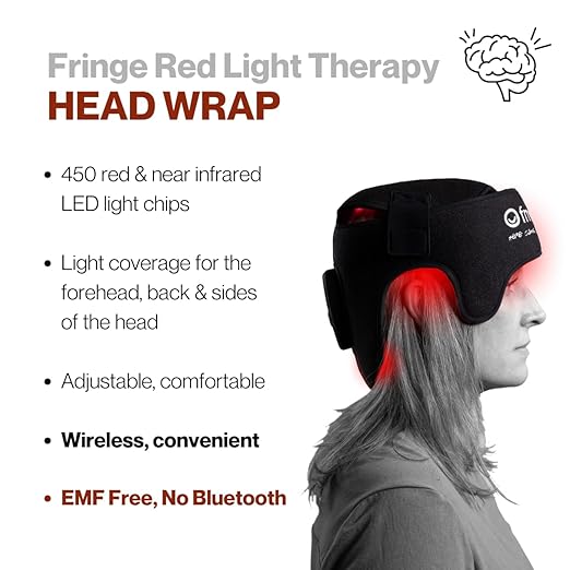 Fringe Red Light Therapy Wrap for Head & Hair, Both Red Light 660nm and - Image 2