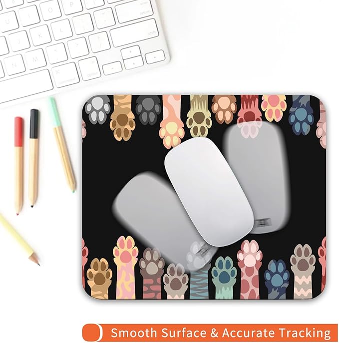 Armanza Square Mouse Pad Cute Cat Claw, Personalized Premium-Textured Custom - Image 4