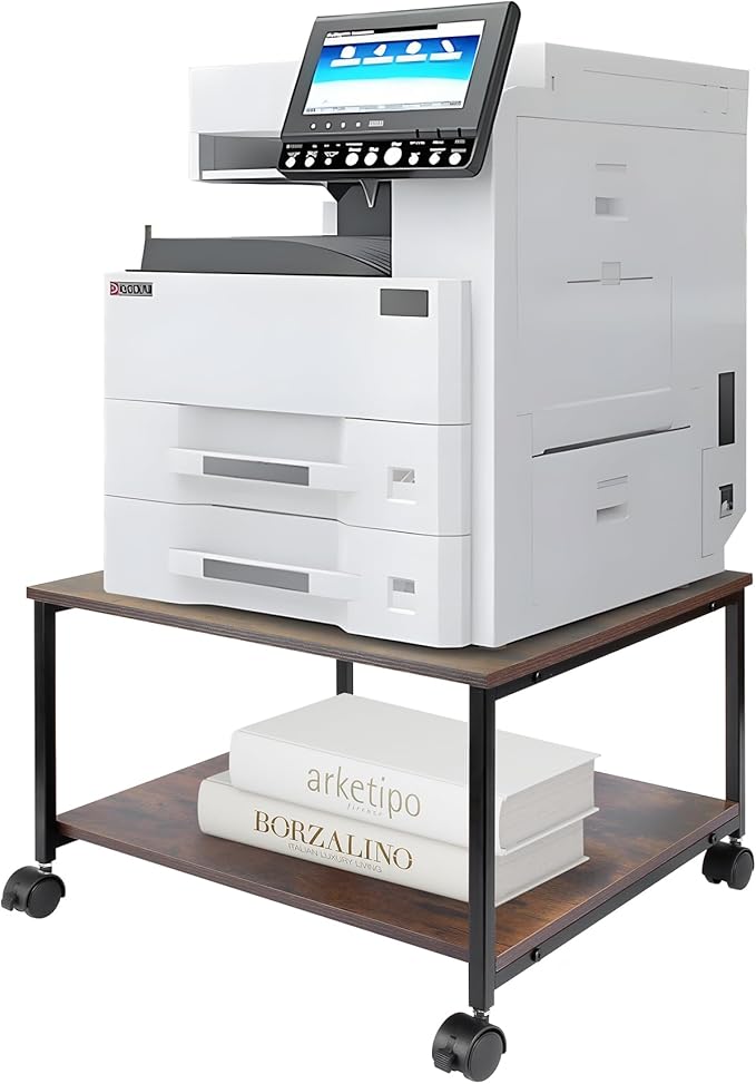 EMERIT Printer Stand, 19.5''x19.5''x12.8'' 2 Tier Large Printer Laser Table by eMERIT