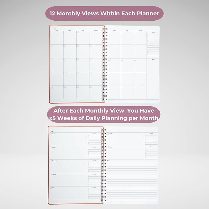 | Ultimate Yearly, Monthly Planner | 8.25" x 11.75" | To Do List Notebook - Image 8