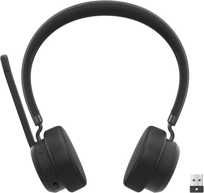Lenovo Wireless VoIP Headset Teams Certified, Noise-Canceling Mic, USB-A by LENOVO