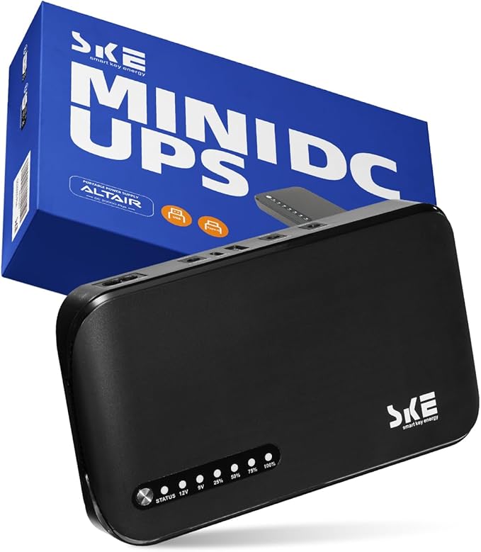 Mini UPS DC 20000mAh Battery Backup & Surge Protector Uninterruptible Power by SKESMARTKEYENERGY