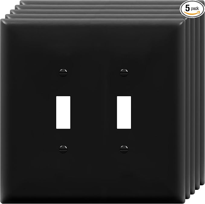 ENERLITES Jumbo Double Toggle Switch Cover, Large Two Gang Light Switch Wall by Enerlites