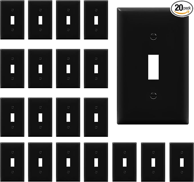 ENERLITES Toggle Light Switch Wall Plate, Gloss Finish, Standard Size 1-Gang by Enerlites