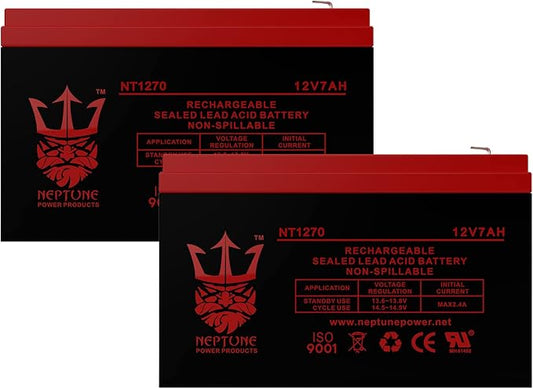 Neptune Power Products Brand NT1270 12V 7Ah Rechargeable Sealed Lead Acid by Neptune+Power+Products