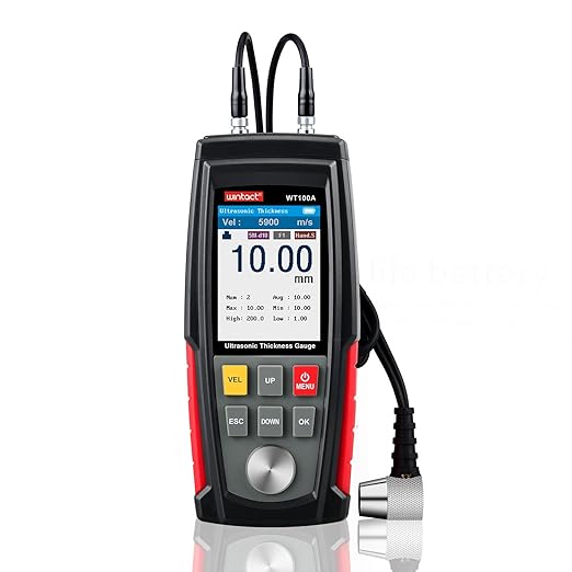 Wintact Digital Ultrasonic Thickness Gauge, Range 0.039 to 11.81 in by Wintact