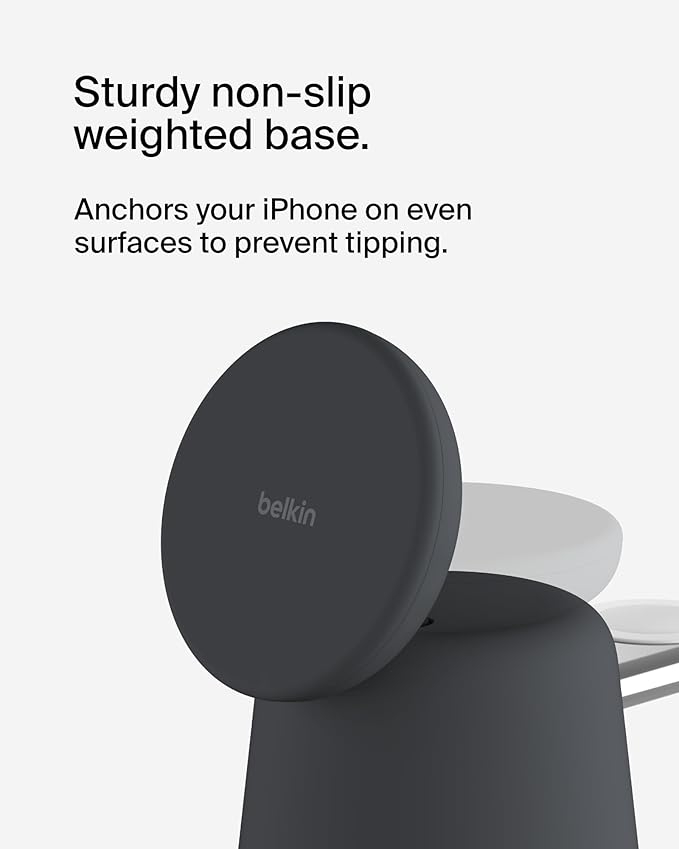 Belkin 2-in-1 MagSafe Wireless Charging Dock 15W Fast Charge iPhone Charger - Image 4