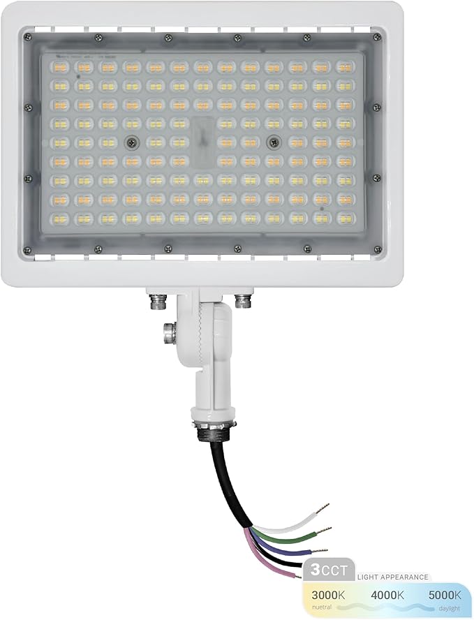 NUWATT 90W LED Flood Light, 3CCT 3000K/4000K/5000K Selectable, IP65 Waterproof by NUWATTLighting
