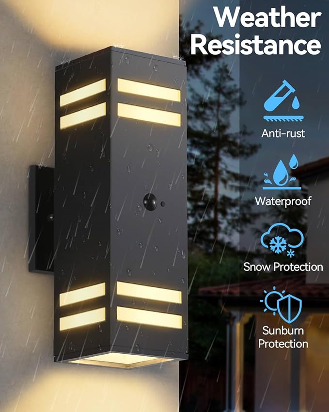 Zinola Motion Sensor Outdoor Lights, Modern Outdoor Wall Lights - Image 5