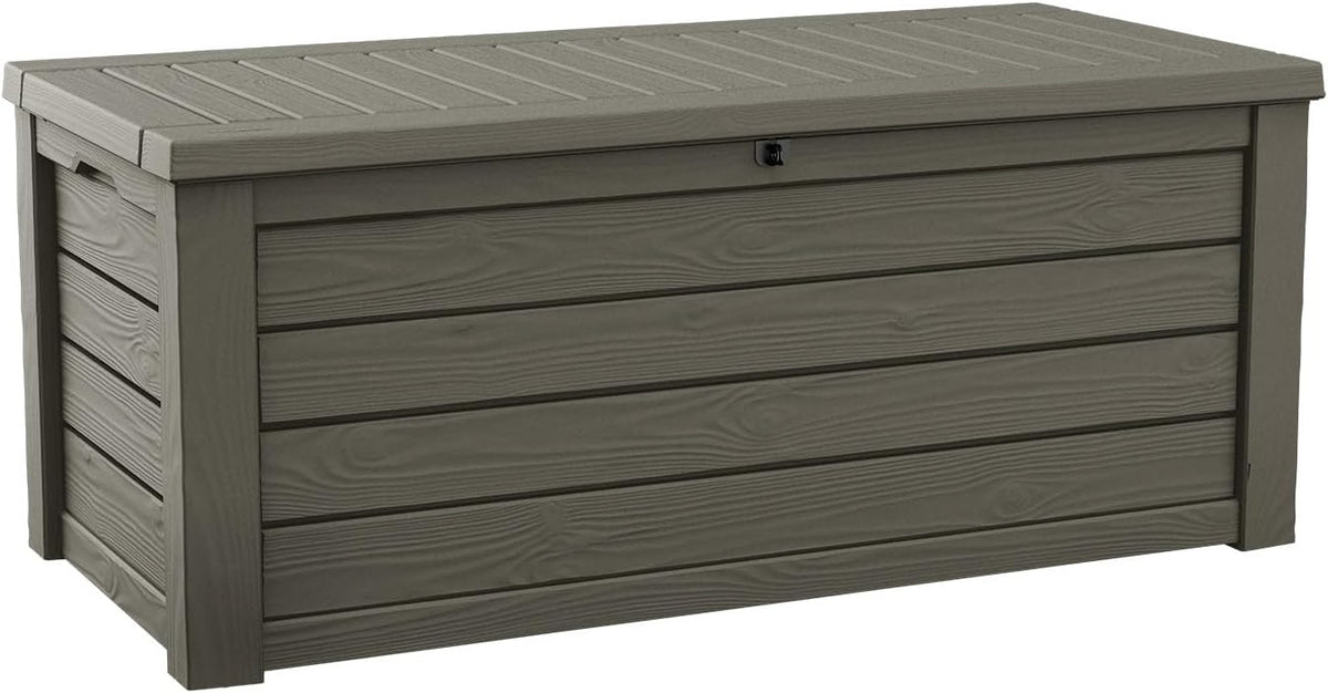 keter westwood 150 gallon resin large outdoor storage, main product view