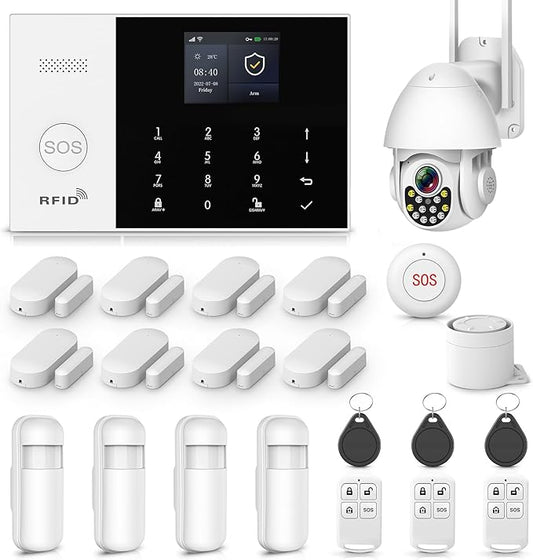 PGST Home Alarm System with T21W HD 5MP Security Camera, Wireless Home Security by PGST