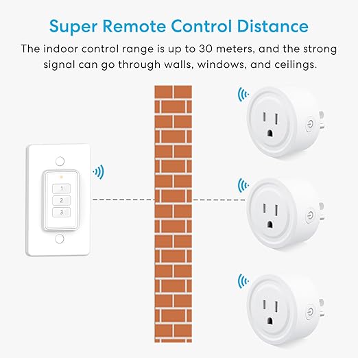 LoraTap 656ft Wireless Wall-Switch: Remote Control Outlet 3 Pack — Lights & - Image 5