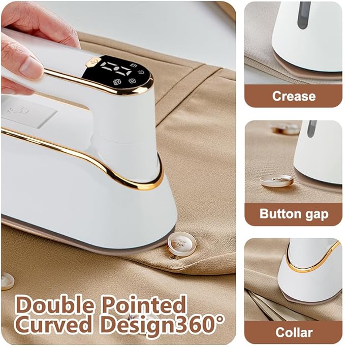 Steamer Iron, 3-speed Adjustment Electric Ironing Machine 180° Rotatable Wet & - Image 6