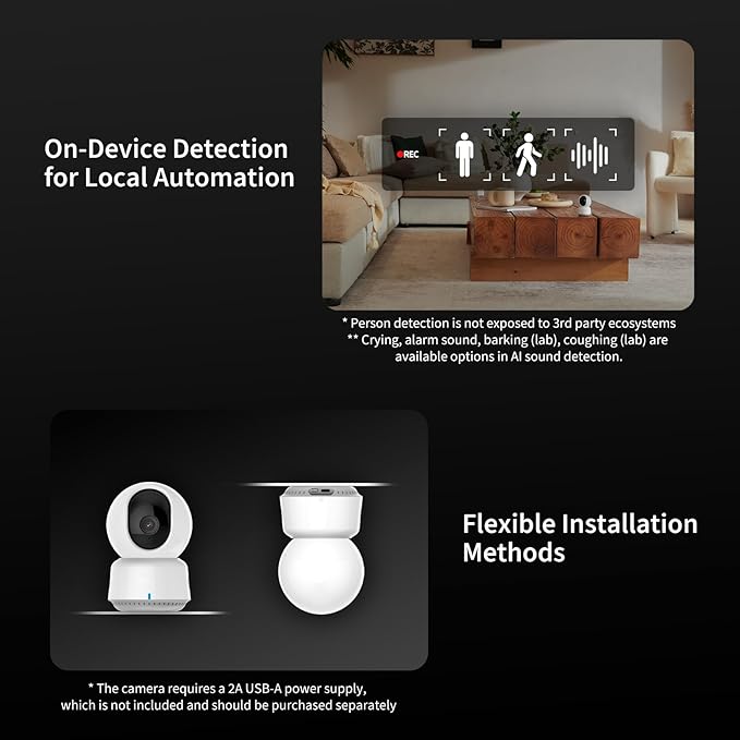 Aqara 2K Indoor Security Camera E1, Pan & Tilt, HomeKit Secure Video Indoor - Image 7