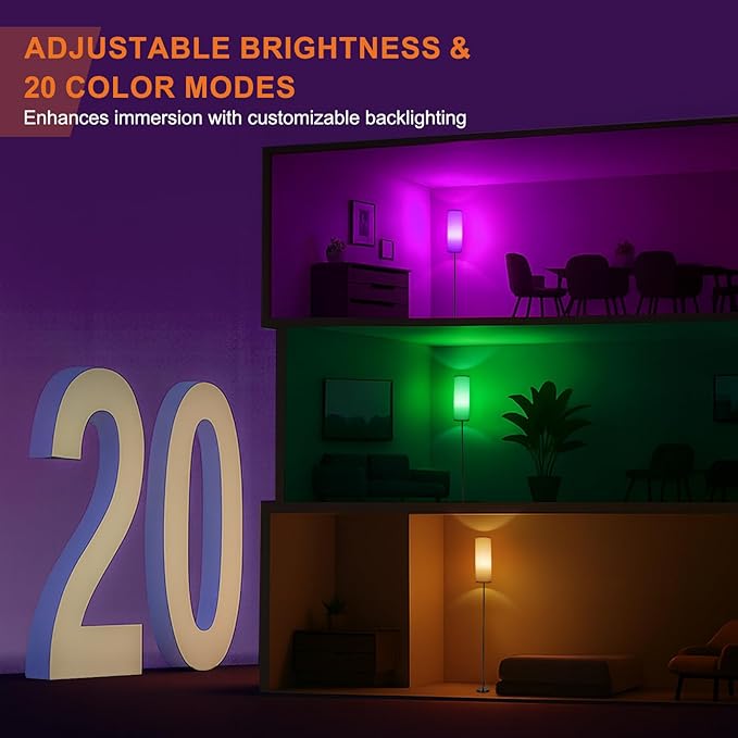 FRIDEKO HOME Floor Lamp, Color Changing Ambient Lighting - Image 4