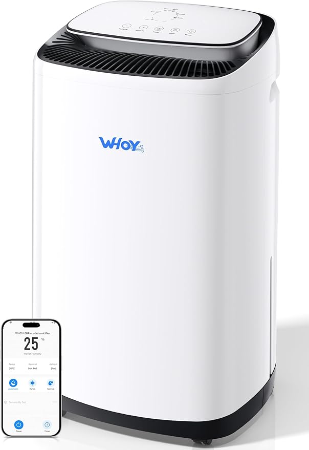 WHOY 5000 Sq.Ft Dehumidifier for Basements 100 Pints, by WHOY