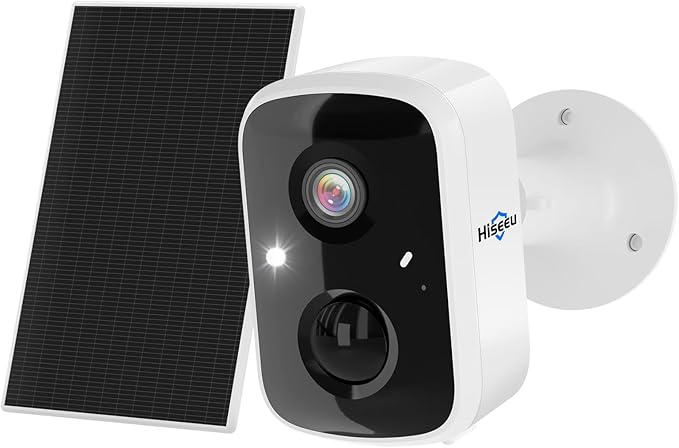 Hiseeu Solar Security Cameras Wireless Outdoor, Battery Powered 3K 4MP by Hiseeu