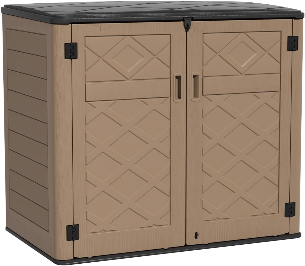 kinying larger outdoor storage shed weather resistance, resin, main product view