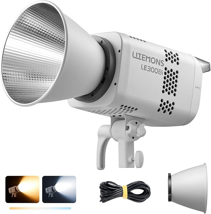 Godox Litemons LE300Bi 300W Bicolor LED Video Light, 58900Lux@1M Studio Light by GODOX