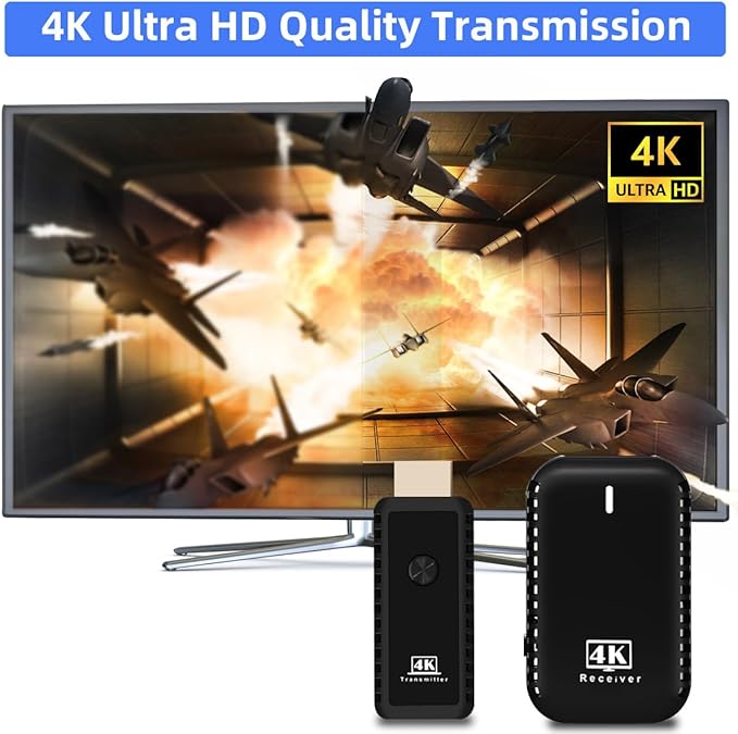sunmeg Wireless HDMI Transmitter and Receiver 4K Decode 1080P Output Plug & - Image 2