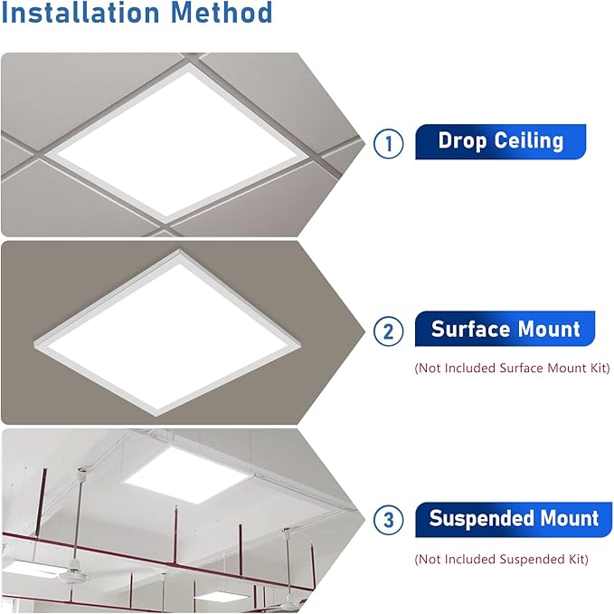 CycevSun 2x2 LED Flat Panel Light Drop Ceiling Fixture, 0-10V Dimmable - Image 7