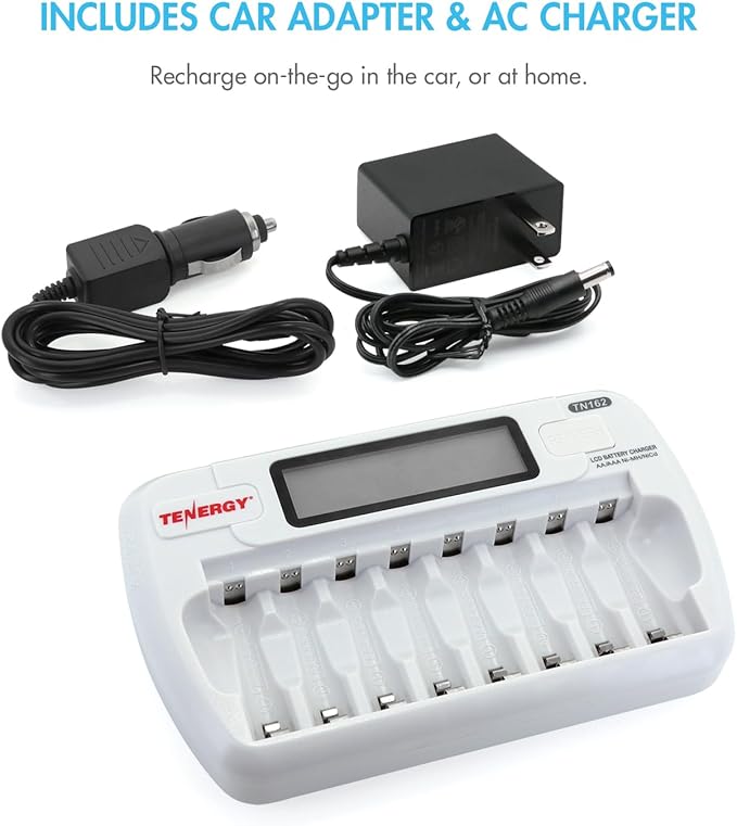 Tenergy TN162 8-Bay Smart LCD Battery Charger - Image 6