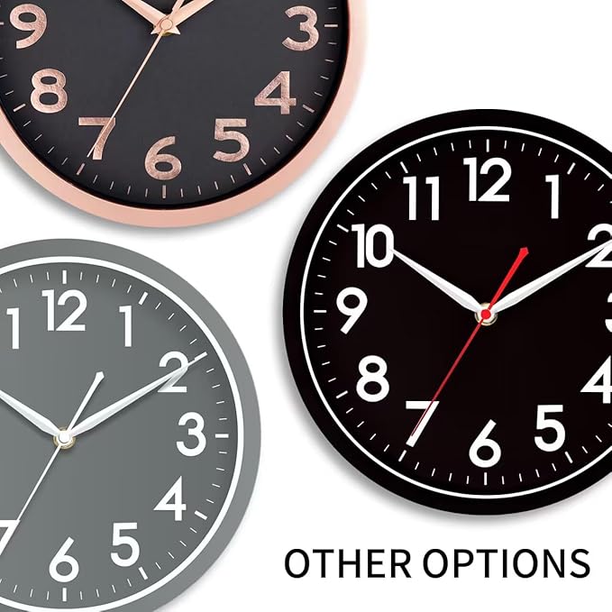 AKCISOT Wall Clock Silent Non Ticking Modern Wall Clocks Battery Operated 10 - Image 4