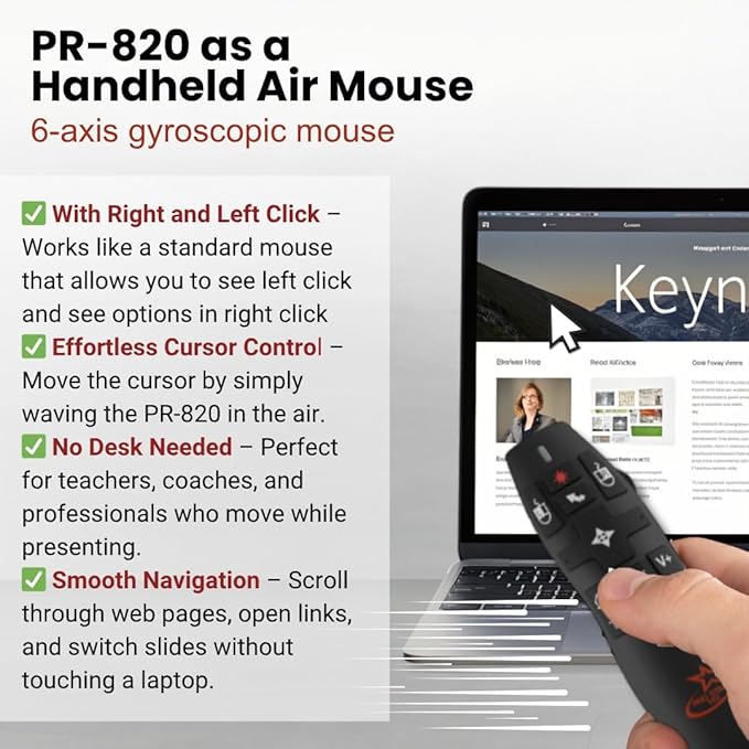 PR-820 Wireless Presentation Clicker - Image 4