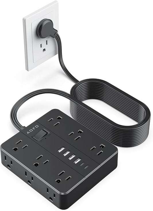 AOFO 20FT Surge Protector Power Strip, 12 AC Outlets by AOFO