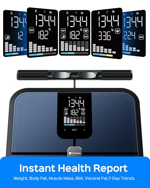 Tychesy Smart Pod Scale for Full Body Composition, 8-Sensor Smart Analyzer - Image 3
