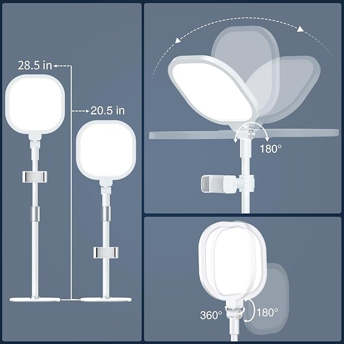 Lighting for Video Calls, 30 Light Modes Video Conference Light, Desk Ring Light - Image 5