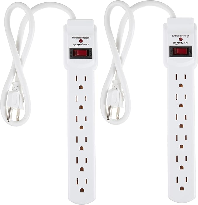 Amazon Basics Surge Protector Power Strip, 6-Outlet by AmazonBasics