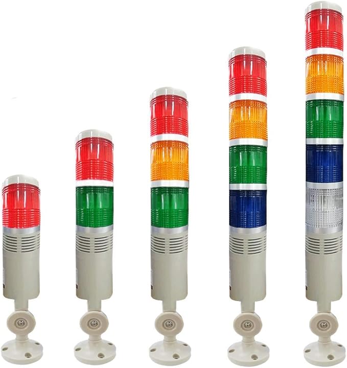 YJINGRUI 5 Stack LED Signal Tower Light, Industrial Flashing LED Warning Light by YJINGRUI