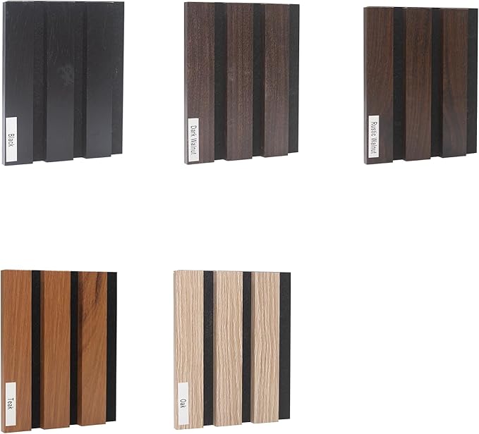 NeatiEase Wood Panels for Wall Color Samples Pack, Soundproof Wood Slat Wall by NeatiEase