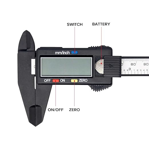 Electronic Digital Caliper, Plastic Vernier Caliper, Caliper Measuring Tool - Image 4