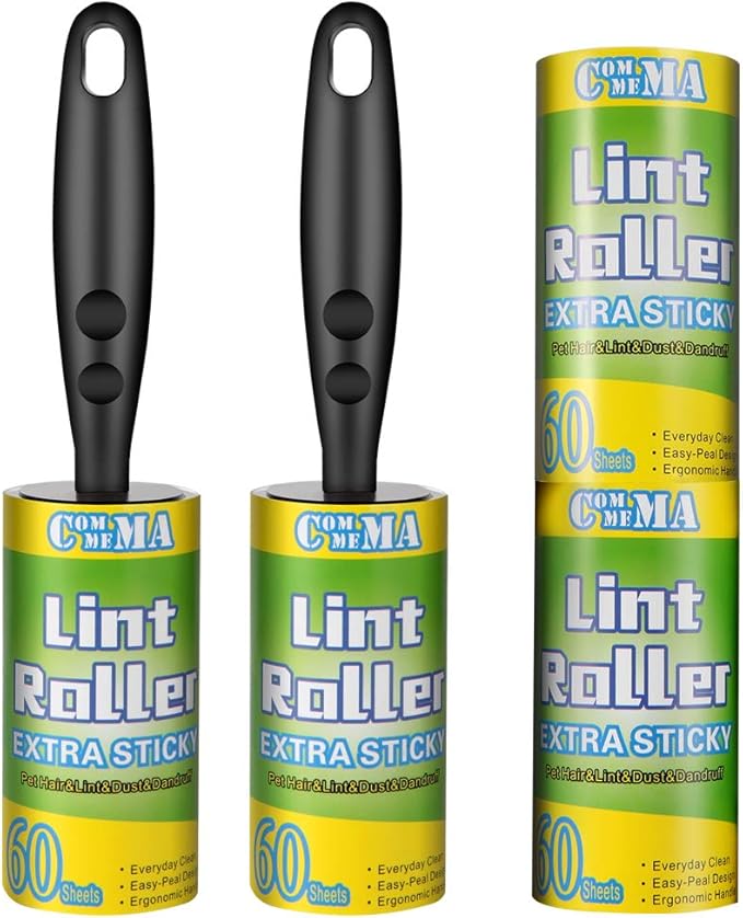 COMMEMA Lint Rollers for Pet Hair Extra Sticky, Pet Hair Remover Set Brush for by COMMEMALintRollers