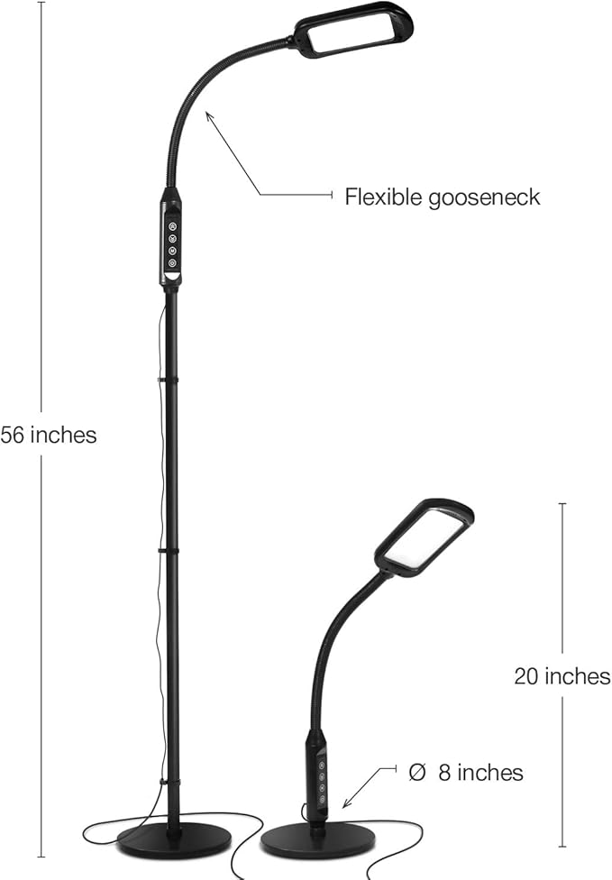 Brightech Litespan 2-in-1 LED Floor & Desk Lamp, Adjustable Height, Esthetician - Image 2