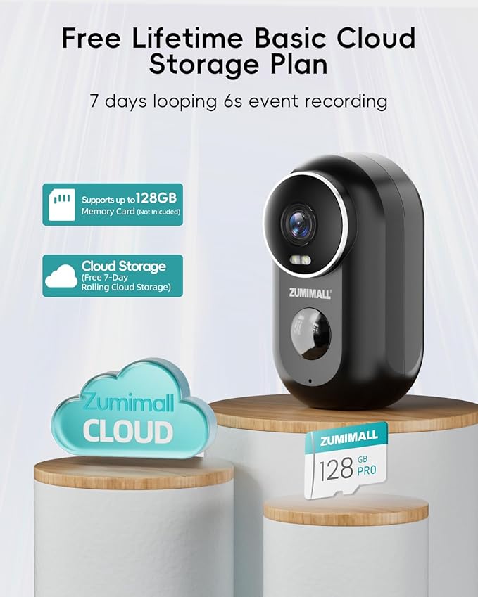ZUMIMALL 2K Security Cameras Wireless Outdoor, Magnetic Mount, 130° View - Image 6