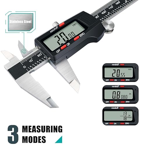 Kynup Digital Vernier Caliper, Caliper Measuring Tool, Outside Micrometer Dial - Image 4
