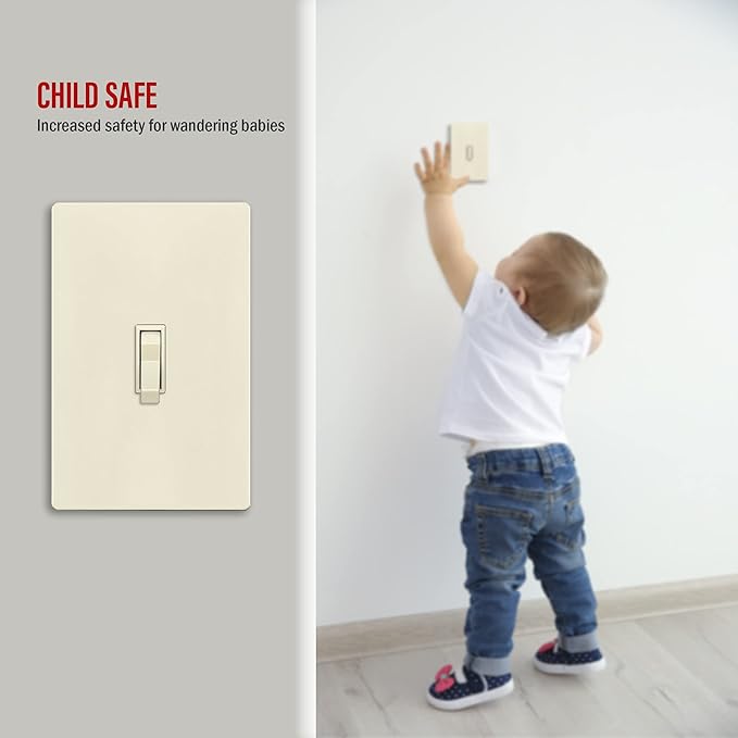 ENERLITES Screwless Toggle Switch Wall Plate, Child Safe Light Switch Cover - Image 4