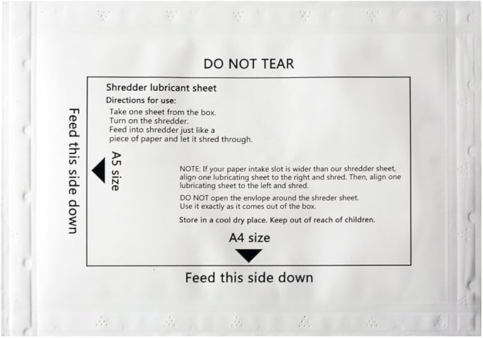 Ansoon Paper Shredder Lubricant Lubricating Sheets, Paper Shredder Oil - Image 3