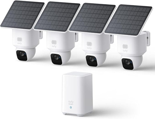 eufy Security SoloCam E30, 4-Cam Pack Kit, Security Cameras Wireless Outdoor by eufySecurity