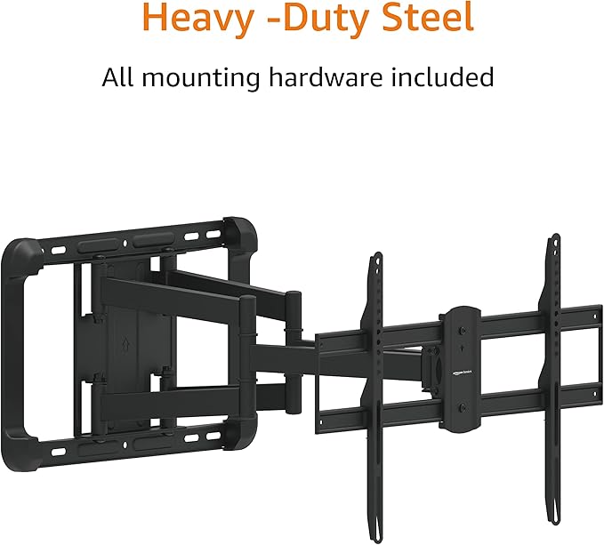 Amazon Basics Heavy Duty Extension Dual Arm, Full Motion Articulating TV Mount - Image 4