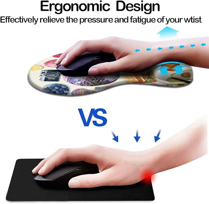 Ergonomic Mouse Pad with Wrist Support, Mouse Pad with Wrist Rest and Coaster - Image 2